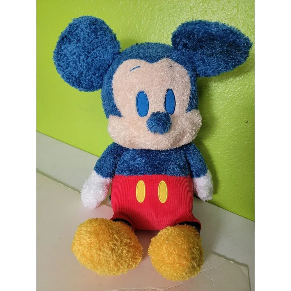 Disney Parks Weighted Emotional Support Blue Mickey Mouse Plush Doll Toy 14